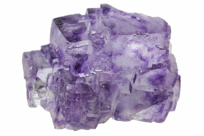 Stepped Purple Fluorite Crystal Formation - China #161611